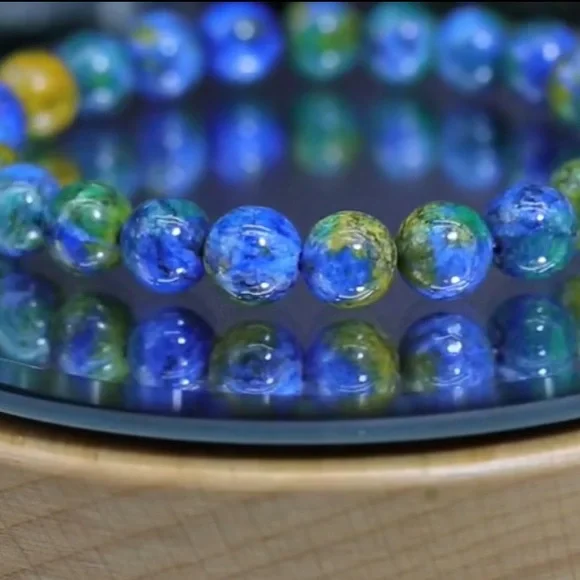 Azurite gemstone bracelet - Picture 5 of 7